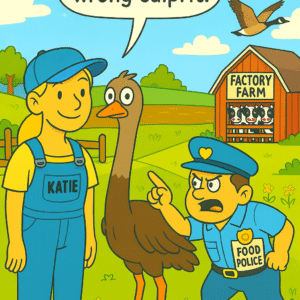 Ostrich Cartoon With Geese