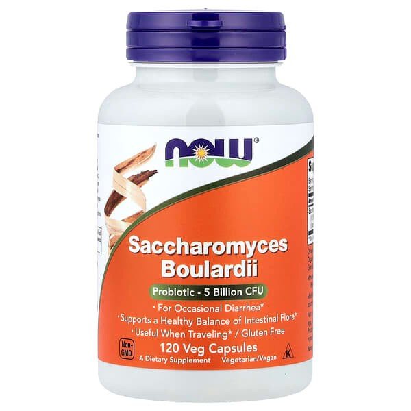 S boulardii probiotic by NOW Foods to help soothe and improve digestion and lower histamine